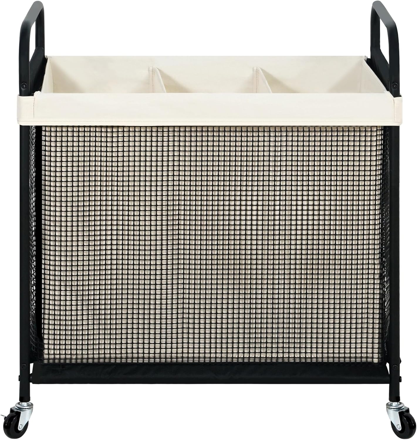 STO STO Laundry Hamper - 120L Rolling Sorter Cart with Removable Washable Liner & Wheels