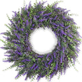 Eucalyptus & Lavender Wreath by [Brand Name] - 26'' Large Artificial Floral Decor for All Seasons | Purple