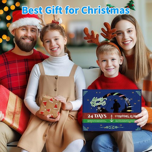 Fishing Advent Calendar 2025 - 24 Days of Premium Fishing Lures for Men & Teens | Perfect Xmas Gift