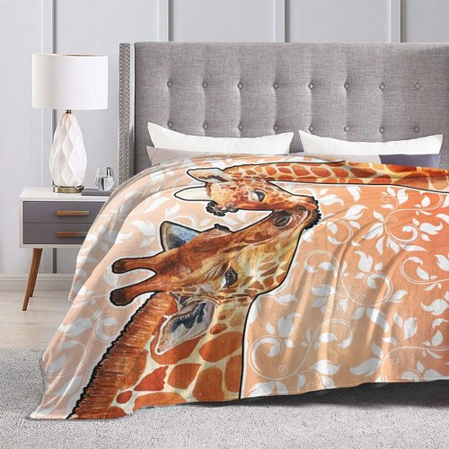 Homieblanket Giraffe Blanket for Boys Girls, Cute Giraffe Themed Design Printed Throw Blankets for Kids Lap, Chair Sofa, Warm Soft Cozy Blanket, 40"x 50"