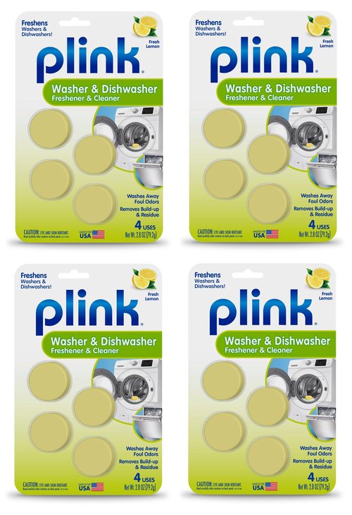 Plink Washer and Dishwasher Freshener Cleaner 4-Pack, 16 Tablets Total, Count