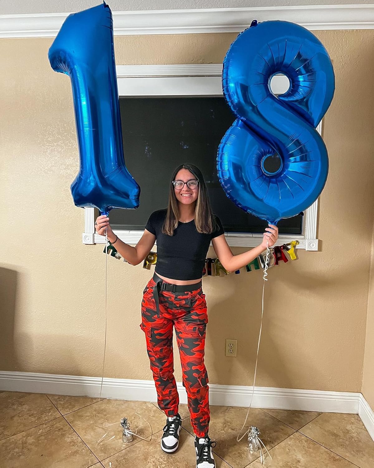 Number 18 Balloon - Navy Blue 40 Inch | Perfect for 18th Birthday Celebrations & Party Decor