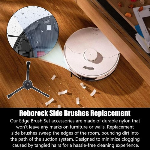 S7 Replacement Parts fit for Robo-rock S7 S7+ S7 MaxV S7 MaxV Plus T7S T7 plus T7S plus Robot Vacuum 2 Main Brush, 6 Mop Cloth, 6 Filter, 6 Side Brush