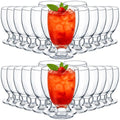 Patelai Set of 30 Water Goblet, 10.5 oz Clear Drinking Glasses Bulk Dishwasher Safe, Stemmed Water Glass for Juice Wine Beer Tea Sangria Cold Beverages, Reusable Glassware for Home Party Restaurant