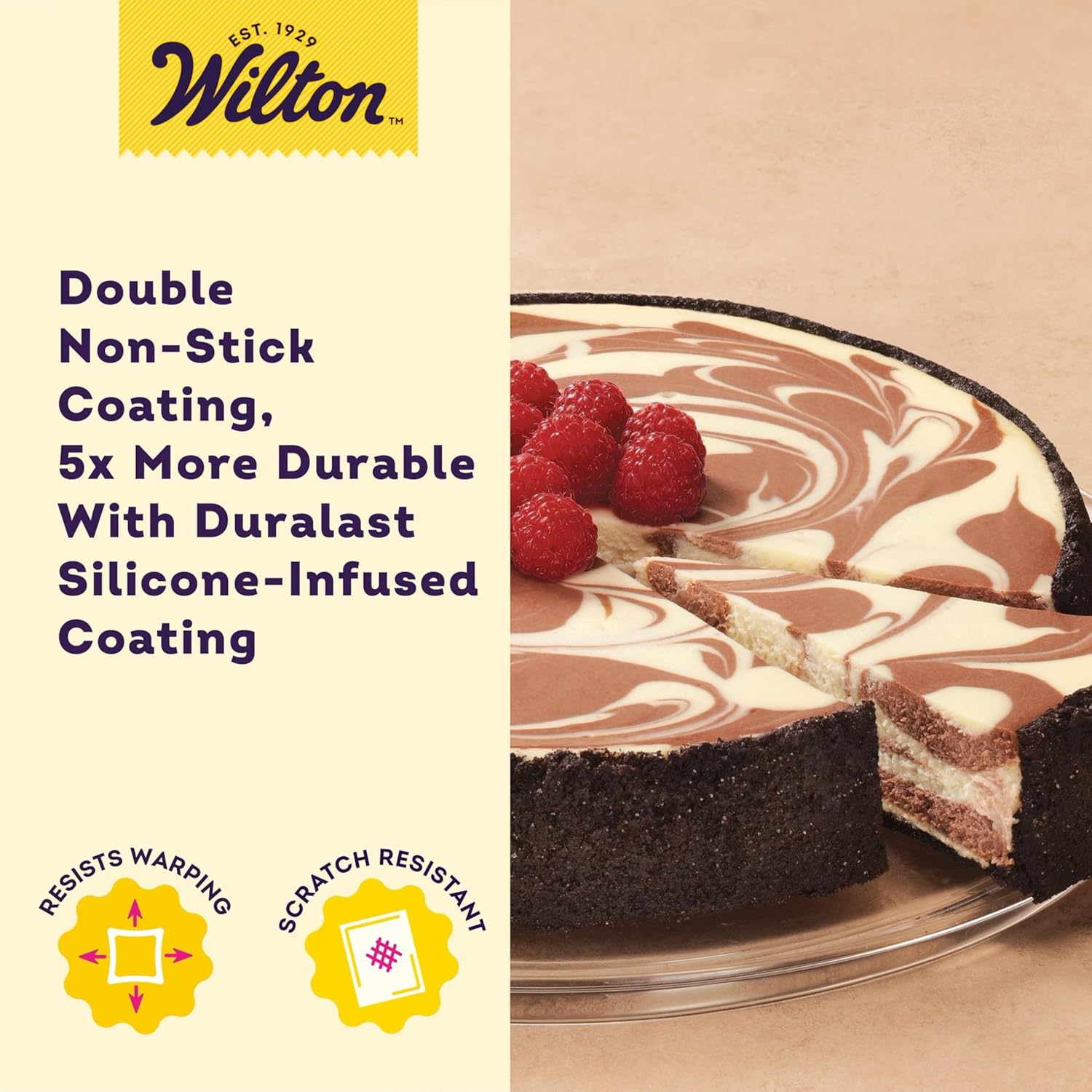 Wilton Platinum Non-Stick Springform Pan | Perfect for Cheesecakes & Deep Dish Pizzas - 9 x 2.7 Inch