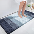 OLANLY Bathroom Runner Rug - Extra Soft Microfiber Mat with Rubber Backing | Quick-Dry, Washable, 47x24, Airy Blue