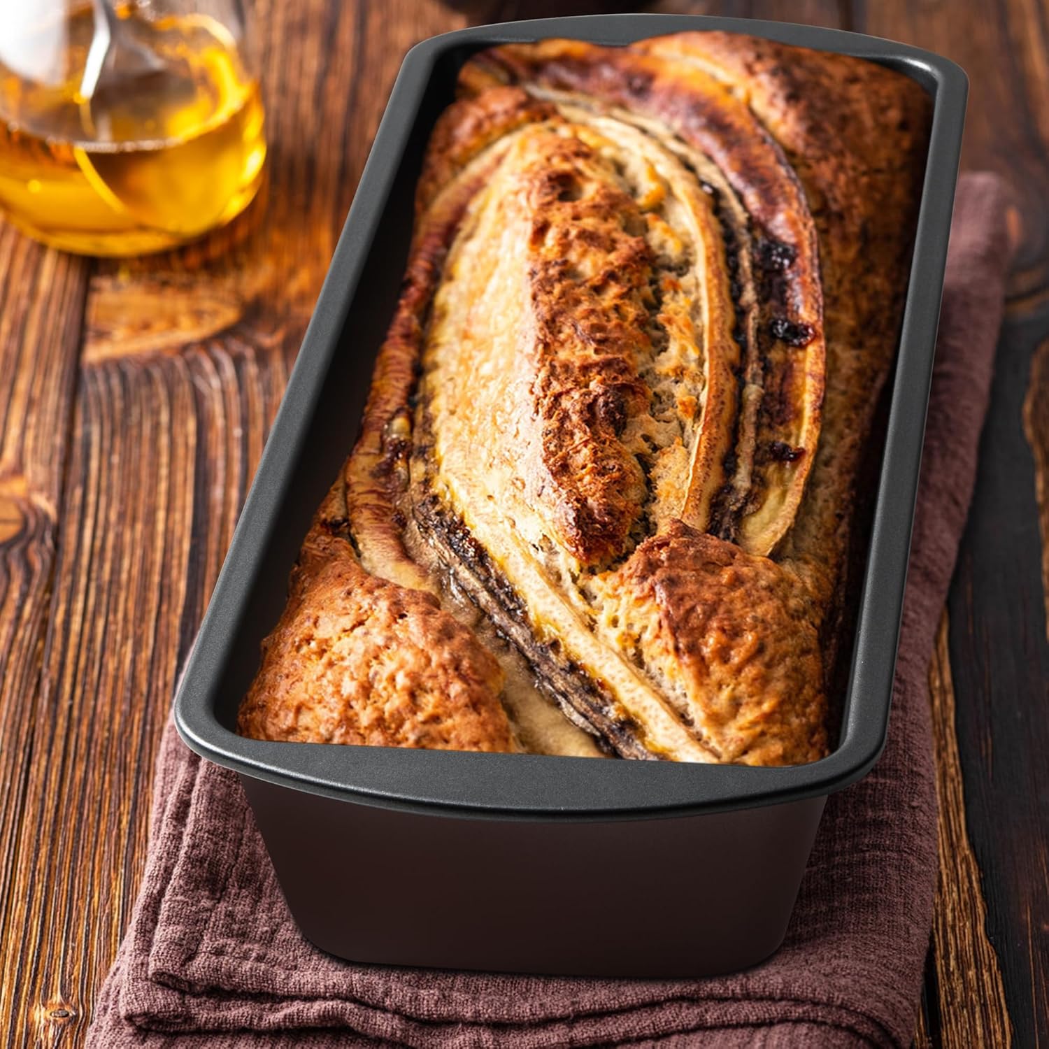 Tiawudi Extra Large Nonstick Bread Pan Set - 13" x 5" Rectangular Loaf Tins for Perfect Baking