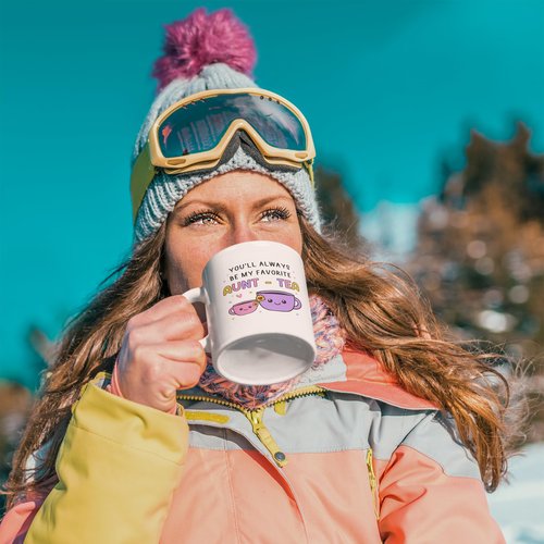 FUNITZ Gifts For Aunt, Auntie My Favorite Aunt-tea Gift, Funny Best Aunty Mug - Perfect Birthday, Christmas Gifts For Auntie From Niece, Nephew