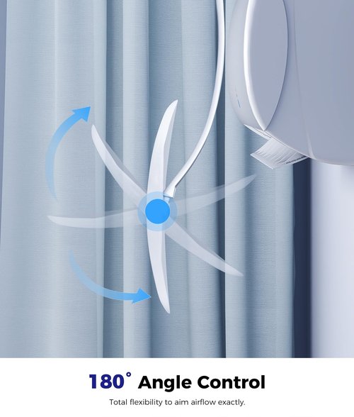 OYLUS Retractable Air Conditioner Deflector - Adjustable AC Air Deflector for Split Units, Anti-Direct Blowing Windshield, Enhances Cooling & Heating Circulation, Universal Fit