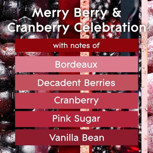 Glade Candle Jar, Air Freshener, 2in1, Merry Berry & Cranberry Celebration, 3.4 Oz, 2 Count