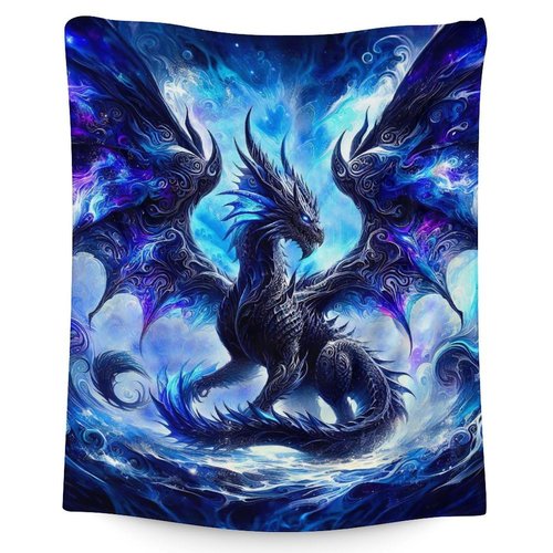Dragon Blanket - 50 x 60 Throw Size Soft Fuzzy Plush Throws Gifts for Boys - Kids Throw Blankets Stuff for Sofa, Couch