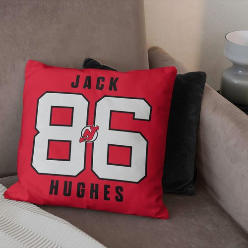 Northwest NHL New Jersey Devils Pillow, 18" x 18", Jack Hughes