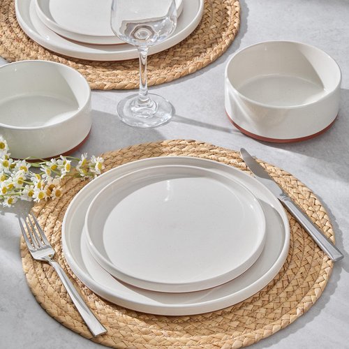 LIANYU 24 Pieces Porcelain Dinnerware Sets, Premium Plates and Bowls Set, High-Fired Ceramic Dishes Set for 8, Chip & Scratch Resistant, Microwave Dishwasher Safe, White