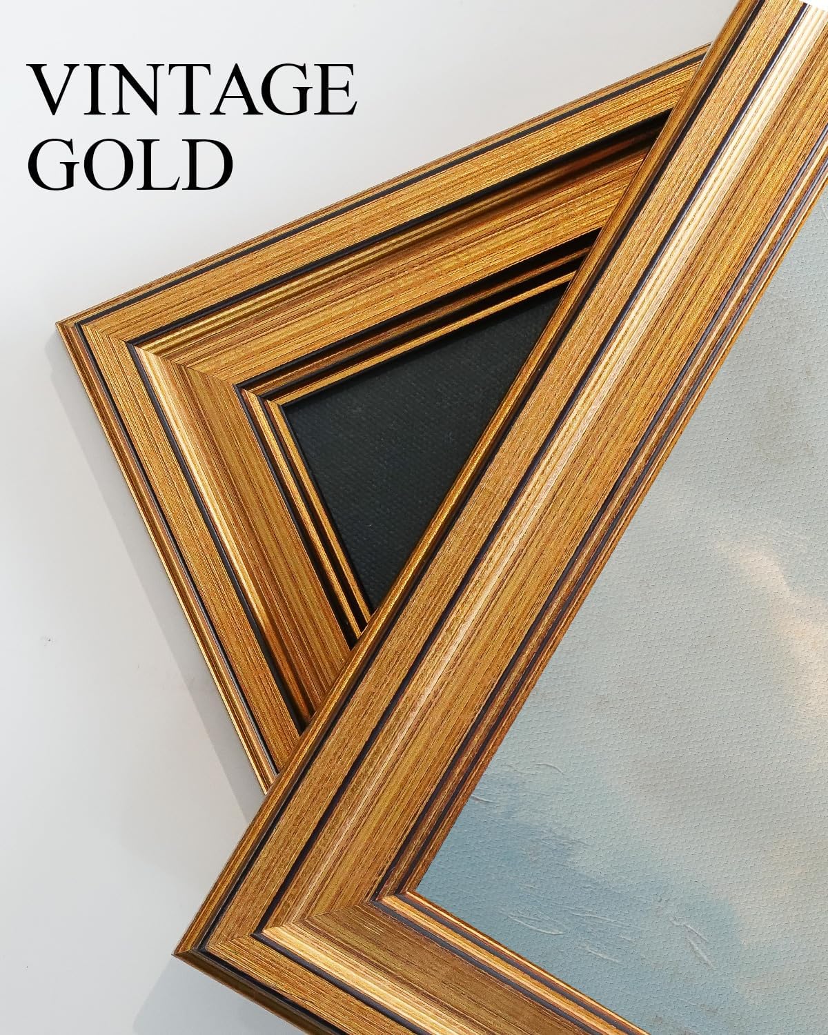 VIYYIEA Vintage Gold Framed Wall Art - Above The Clouds Design | 10" x 8" for Living Room Decor