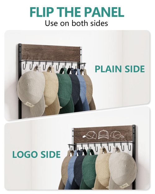 FANGSUN 3-Tier Over the Door Hat Rack with 30 Movable Hooks – Wall Mounted Hat Organizer for Baseball Cap Storage, Cap Holder Gifts for Men Dad, Christmas Presents