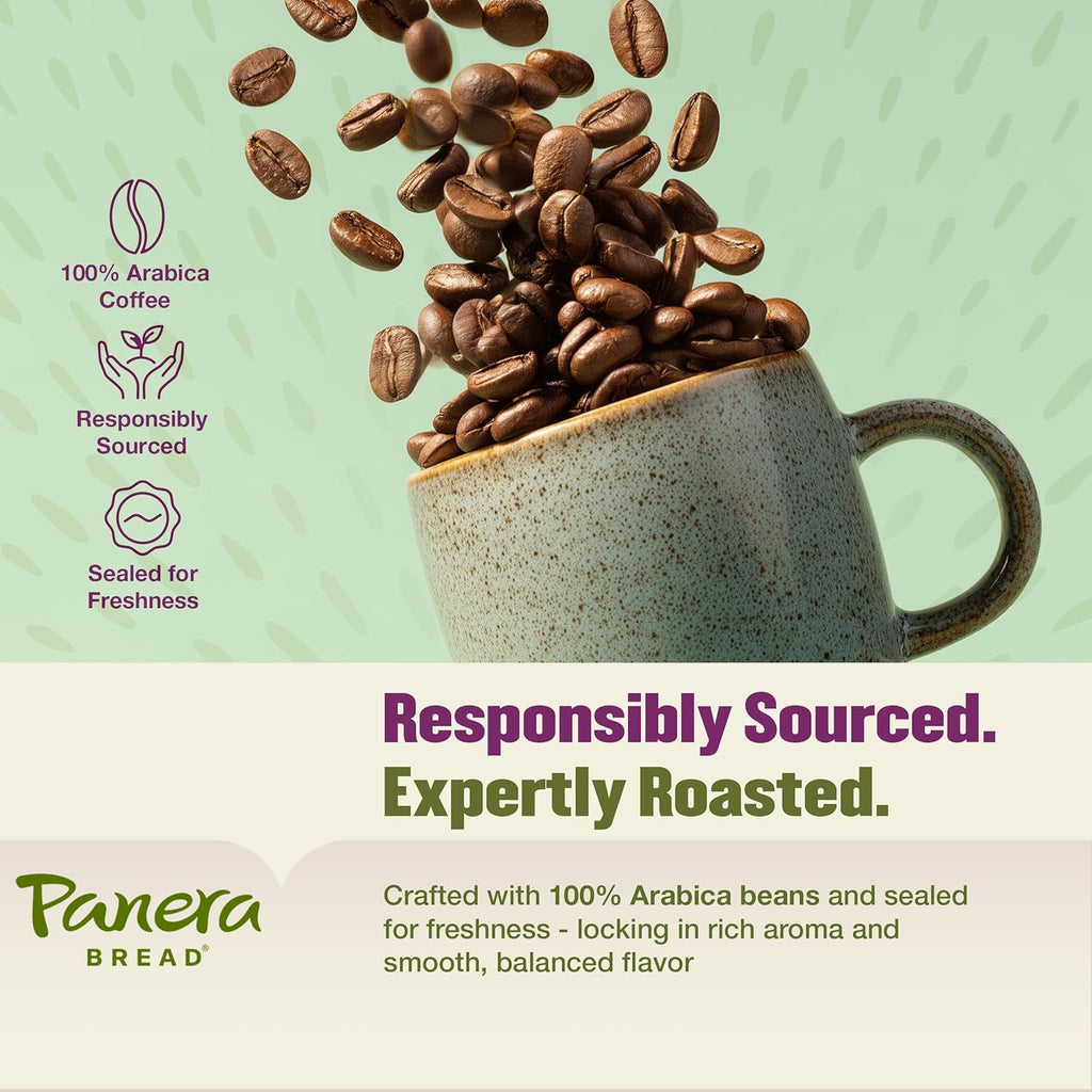 Panera Bread Hazelnut Crème Light Roast Coffee - Smooth Buttery Flavor, 100% Arabica, 60 Single Serve Pods (6 Packs of 10)