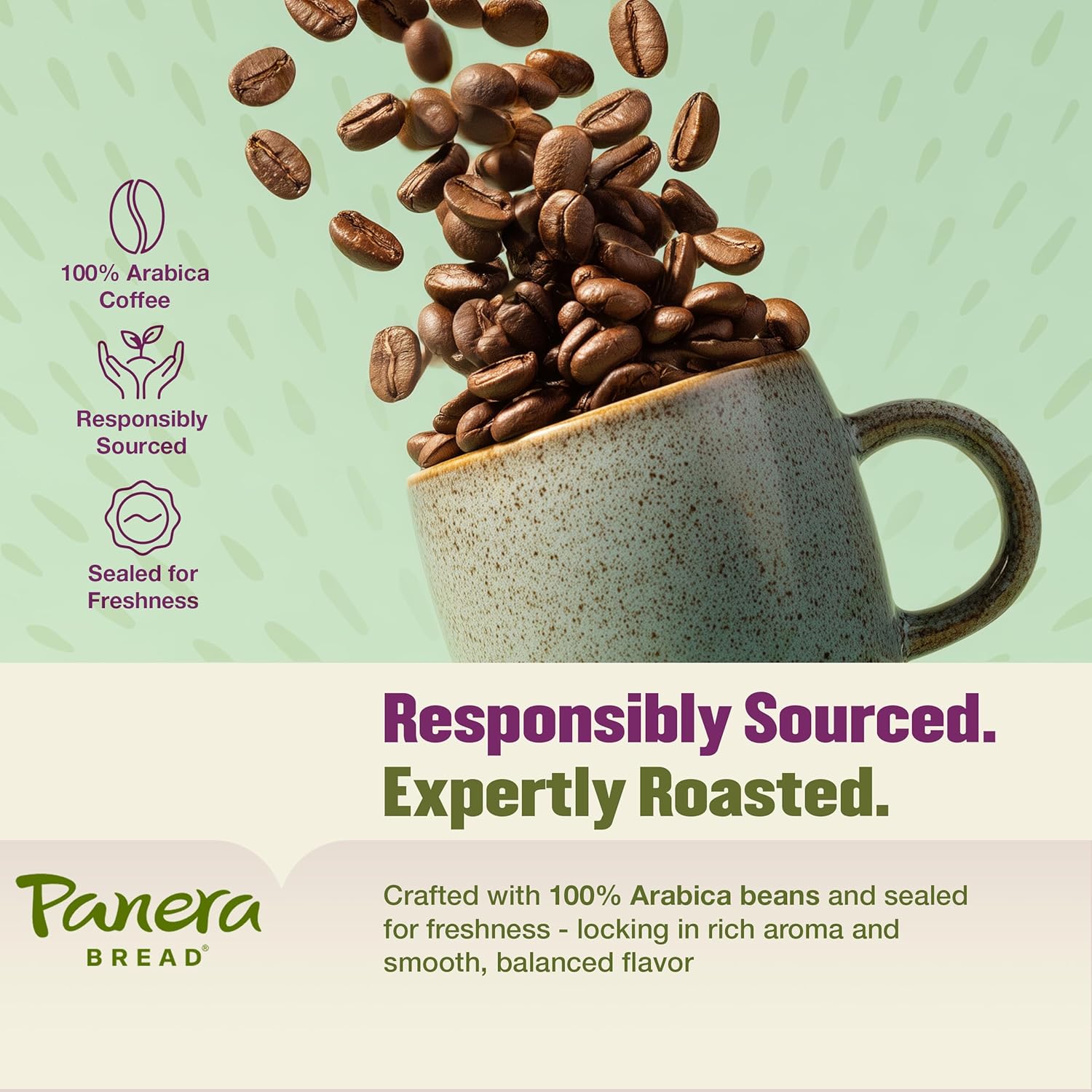 Panera Bread Hazelnut Crème Light Roast Coffee - Smooth Buttery Flavor, 100% Arabica, 60 Single Serve Pods (6 Packs of 10)