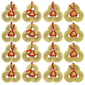 JUNEBRUSHS 16Pcs Chinese Fortune Feng Shui Coins New Year Lucky Coins Charms Hanging Pendant Decorations for New Year Home Health Wealth Success Lucky Decor(4 Style)