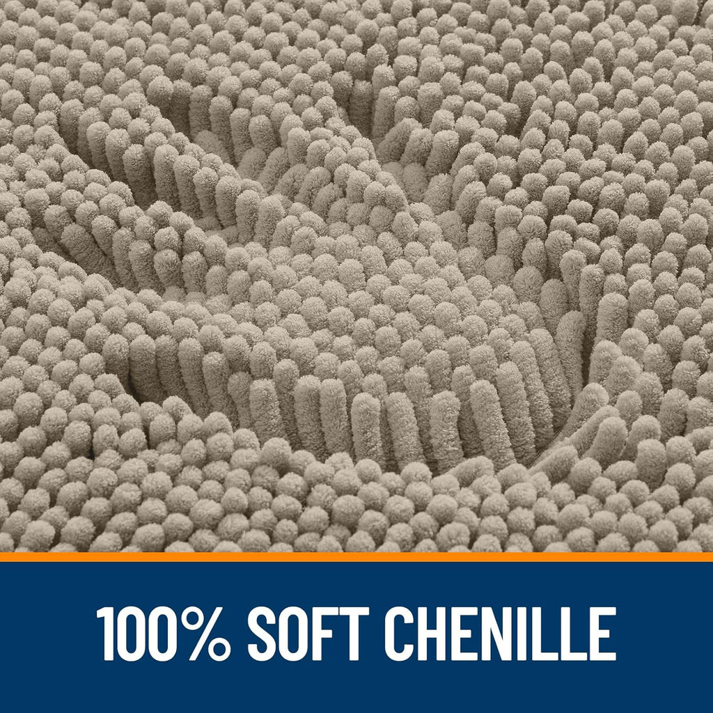 OLANLY Bathroom Runner Rugs - Soft Absorbent Chenille | Quick Dry, Machine Washable 70x24, Warm Taupe