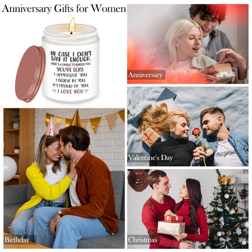 NANOOER Gifts for Wife Girlfriend Her - Best Mothers Day Gifts for Wife - Romantic Gift for Women Her, Unique Birthday, Anniversary, Christmas Novelty Present - Funny Lavender Scented Soy Candle