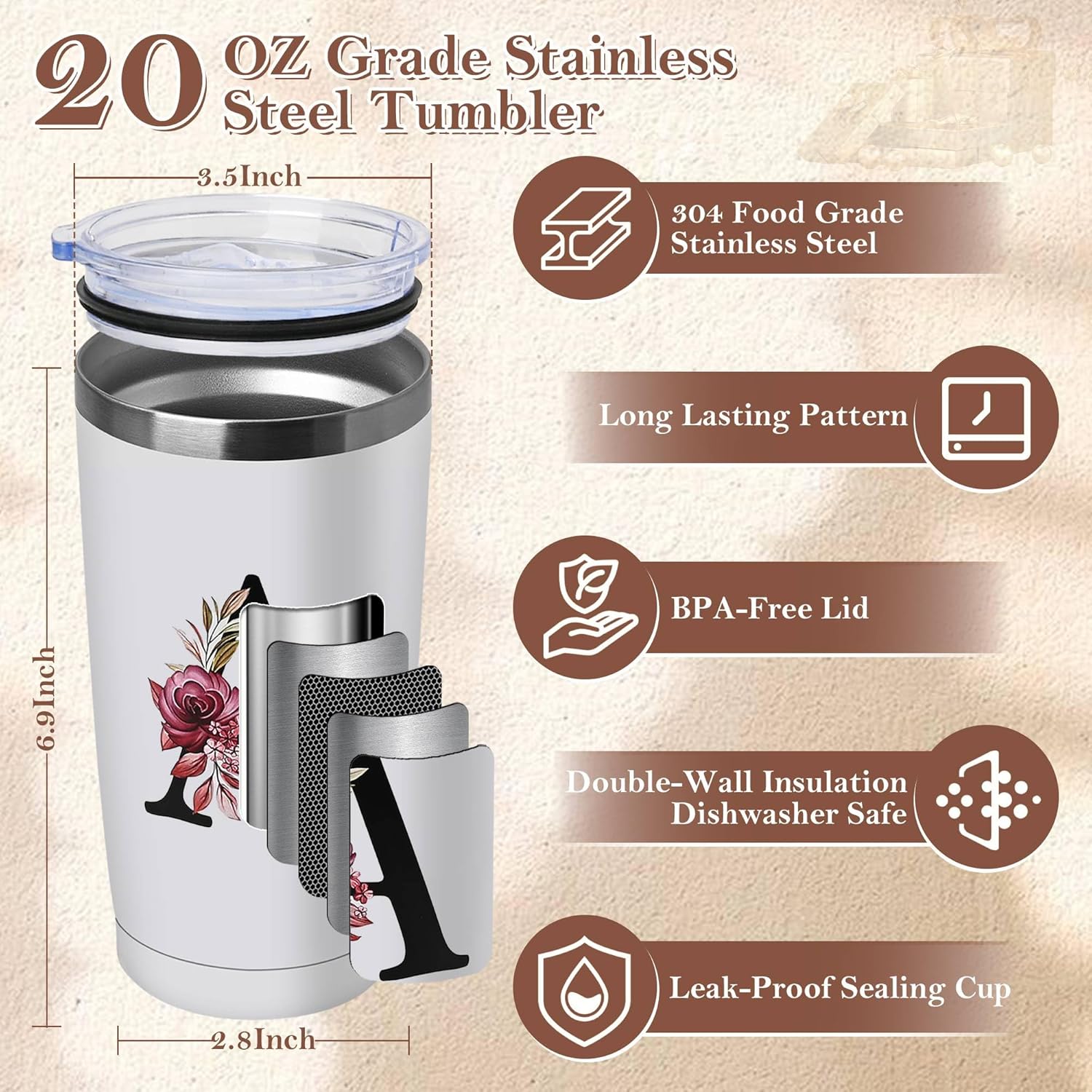 Skiennix 20 Oz Insulated Coffee Cup - Travel Tumbler with Lid for New Moms & Parents | Gender Neutral Gift
