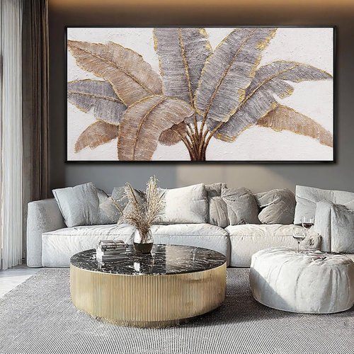CHUDANHAO Canvas Wall Art - Contemporary Gold Textured Home Decor | 29"x58" for Living Room & Kitchen