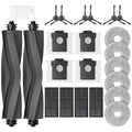 23 Pcs Replacement Parts for Dreame L10s Ultra Gen 2/ L10s Pro Ultra Heat/ X30 Ultra/Mova E30 Ultra Robot Vacuum and Mop, 2 Main Brush, 6 Mop Pads, 4 Dust Bags, 4 Filters, 6 Side Brush, 1 Clean Brush