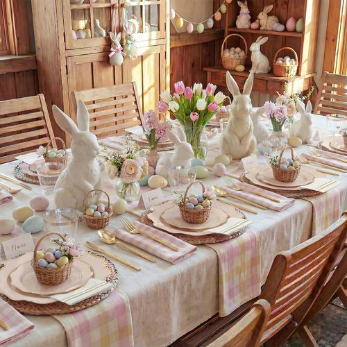 WDF 200PCS Pink Plastic Plates - Pink and Gold Plastic Plates - Include 100 Dinner Plate and 100 Cake Plate for Spring/Wedding/Bridal Shower/Tea party/Easter