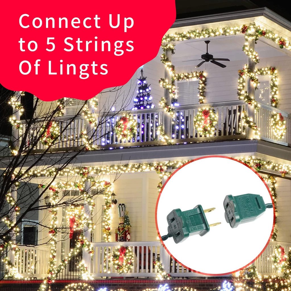 Skiennix Ultra-Bright Warm White Christmas Mini Lights - 100 LED | 19.6 Ft Indoor/Outdoor String Light Set