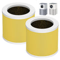 2 Pack A1 Pet Replacement Filter Compatible with VEWIOR Air Purifier HQSC-50, HQKJ-80, AMEIFU AP01W, 3-in-1 HEPA Air Cleaner Filter, Yellow
