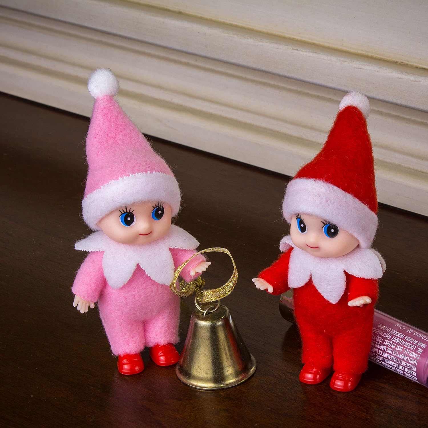 Skiennix Christmas Baby Elf Doll - Adorable Red Jumpsuit for Holiday Cheer