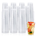 Lilymicky 1000 Pack 12 oz Clear Plastic Cups, PET Disposable Drinking Cups, Crystal Clear, Perfect for Ice Coffee, Smoothie, Soda, or Any Cold Drinks