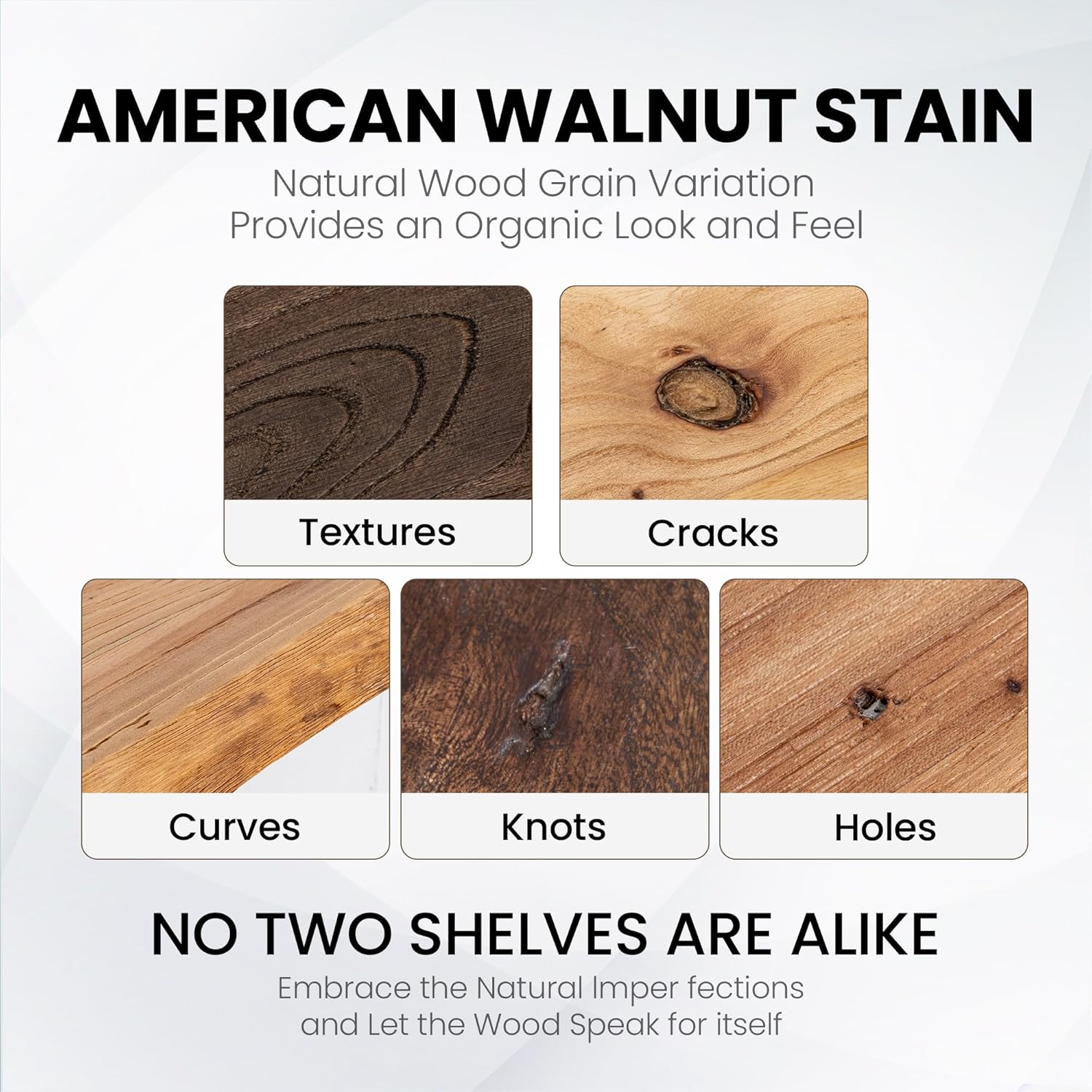 Rustic Elm Wood Floating Shelves by [Brand Name] - Heavy-Duty 36"x9.3" Set of 2 with Invisible Brackets | Natural Finish for Living Room, Bedroom, Kitchen