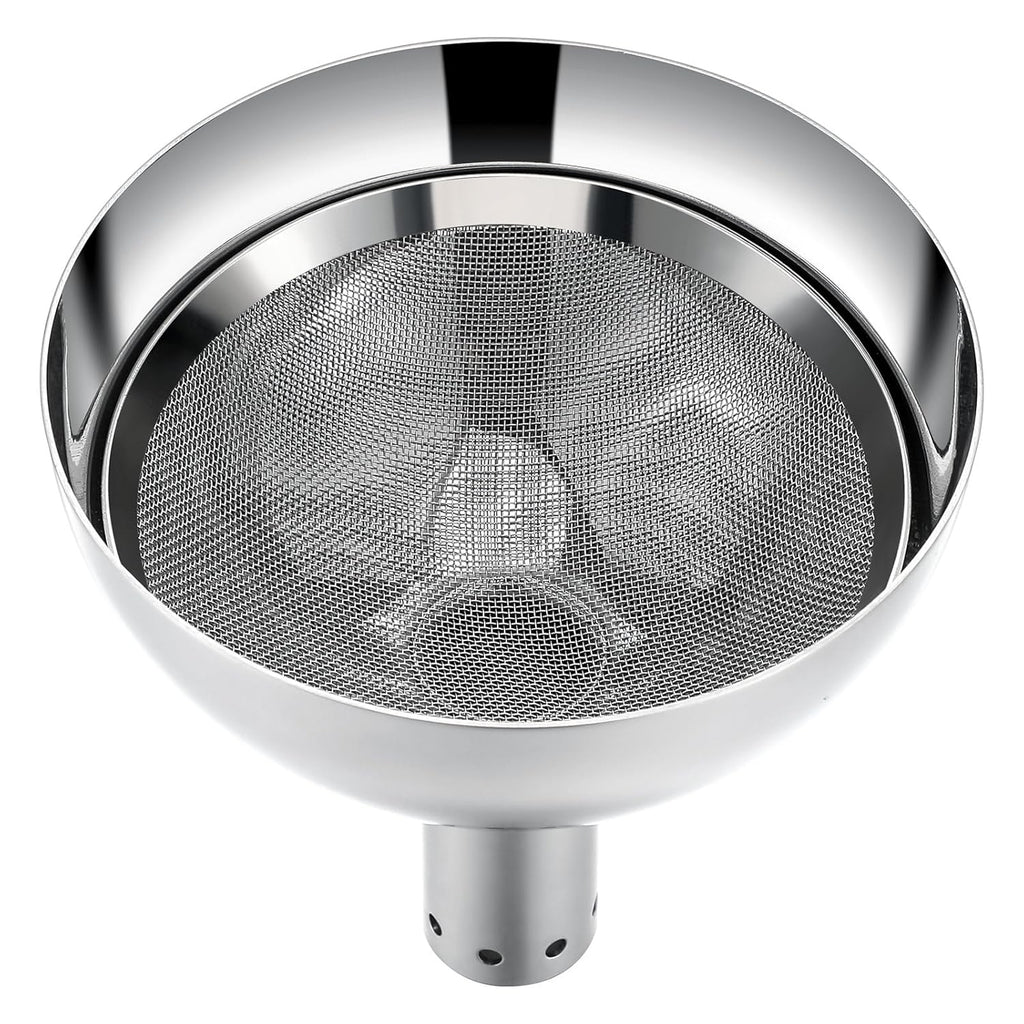 Wine Aerator Shower Funnel with Mesh Sediment Strainer Stainless Steel Aerating Decanter Funnel with Filter and Brushes for Christmas Wine Lover Gift(4)