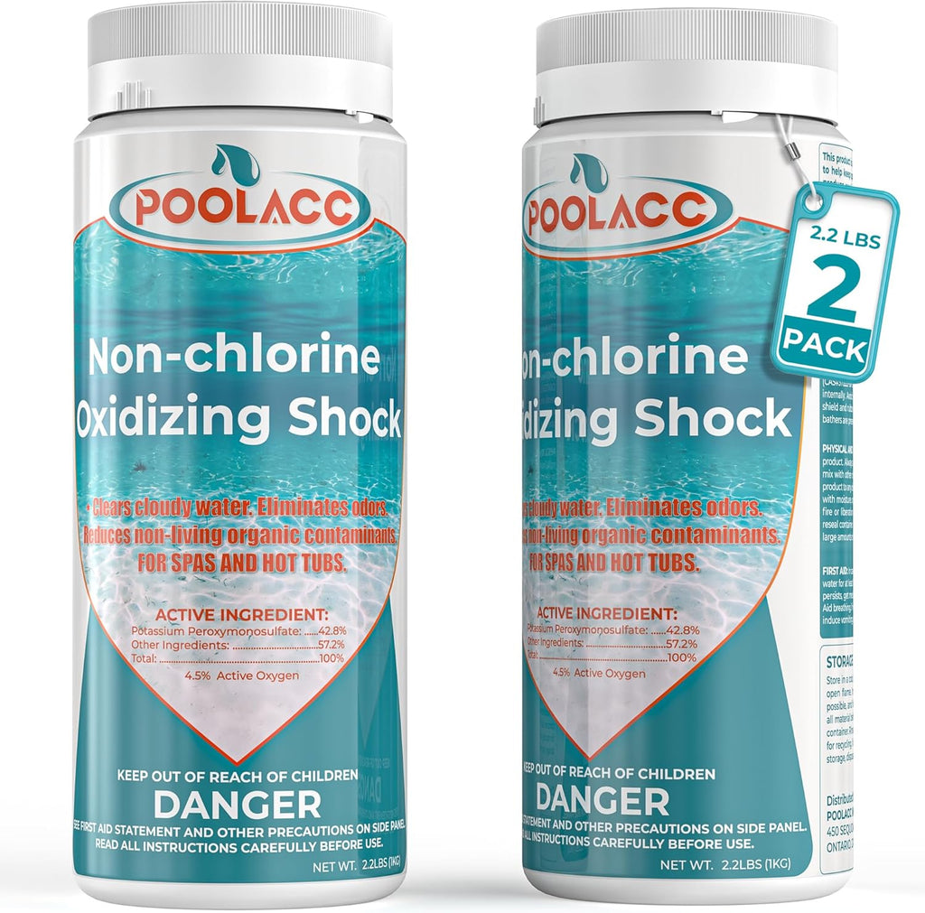 Non-Chlorine Spa Shock Oxidizer Cleaner by [Brand Name] - 2.2 LB | Quick Dissolving, Chlorine-Free Water Care for Hot Tubs & Pools