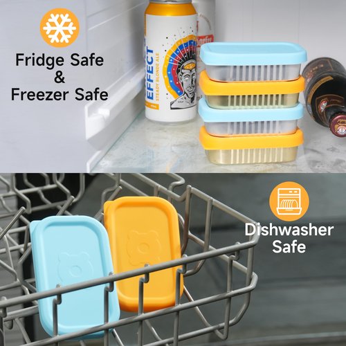 2PCs Silicone Can Lids for Season 4.37 oz Sardines Can | Wild Planet 4.37 oz Sardines Can, Rectangle Sealing Lid, Can Covers for Canned Sardines, Food Cover, Freezer Dishwasher Safe (Can NOT Included)
