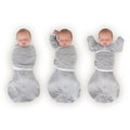 SwaddleDesigns 6-Way Omni Swaddle Sack - Arms Up Design for Newborns | Enhances Sleep, Small, 0-3 Months, Heathered Gray