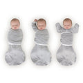 SwaddleDesigns 6-Way Omni Swaddle Sack, Arms Up Swaddle for Newborn, More Options to Calm Startle Reflex, Improves Sleep, Easy Transition Baby Sleep Sack, 12-18 lbs, Heathered Gray