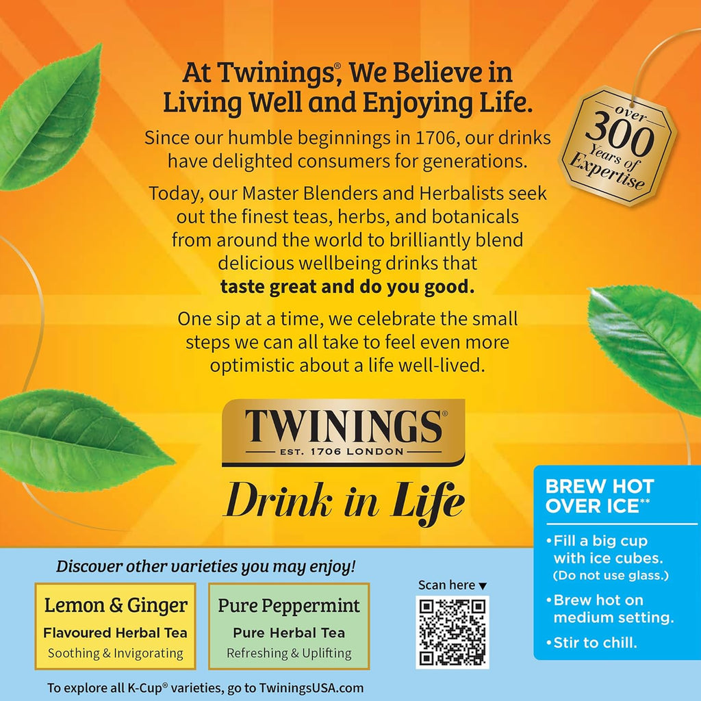 Twinings Pure Camomile Herbal Tea K-Cup Pods - Naturally Caffeine-Free, 24 Count | Enjoy Hot or Iced