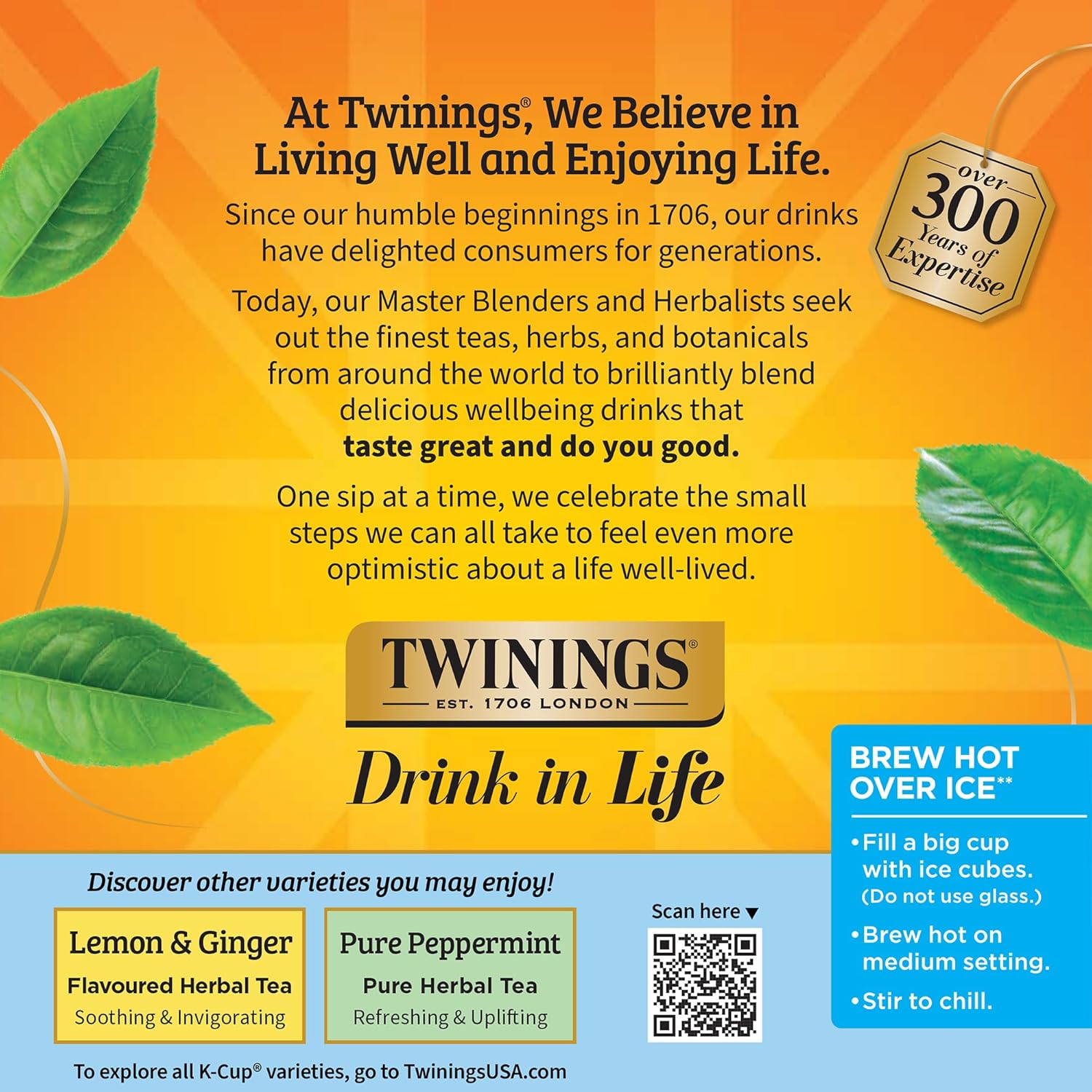Twinings Pure Camomile Herbal Tea K-Cup Pods - Naturally Caffeine-Free, 24 Count | Enjoy Hot or Iced