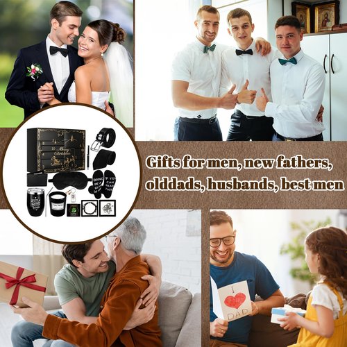 Patelai 12 Days Men's Advent Calendar 2026 Black with Gold Grooming Essentials Advent Calendar Gifts for Men Adult Father Boyfriend Grandpa Husband Office Birthday Home Christmas Holiday