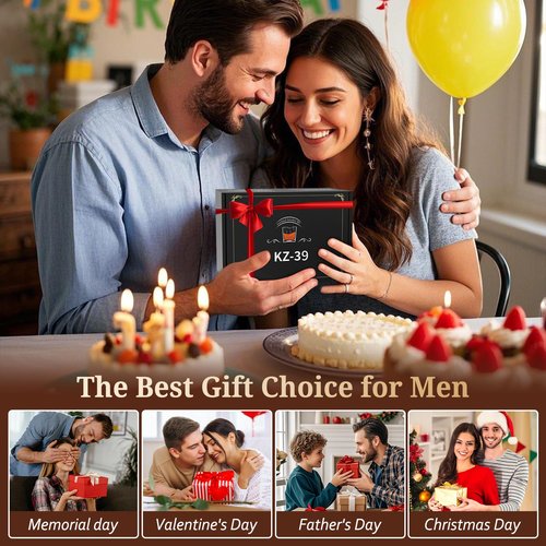 Electric Whiskey Smoker Kit - 6 Wood Chip Flavors, Built-in Lighter&Ambient Light, No Butane Needed Rechargeable Cocktail Old Fashioned Bourbon Smoker Kit, Christmas Birthday Gift for Men Dad Husband