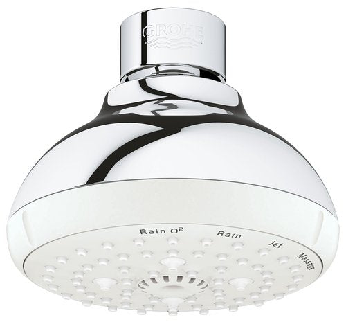 Grohe 26044001 Tempesta Classic 100 1.75 GPM 4-Spray Shower Head, Starlight Chrome