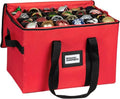 Christmas Ornament Storage Container by [Brand Name] - Large Organizer Bin with Adjustable Dividers for Up to 96 Ornaments