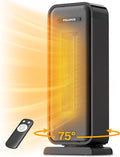 Pelonis 1500W Electric Space Heater - Portable Ceramic Heater with Thermostat & Oscillation | Ideal for Bedroom & Office