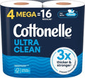 Cottonelle Ultra Clean Toilet Paper - 4 Mega Rolls (16 Regular Rolls Equivalent) | Soft & Strong