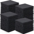 60 Pieces Slate Drink Coasters, GOH DODD 4 Inch Black Coasters Stone Coaster Set, Laser Engraving Blanks with Anti-Scratch Bottom for Home Office Bar Outdoor Housewarming Gifts Wedding Party, Square