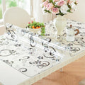 LovePads Floral Table Protector 40 x 72 Inch, 2mm Thick Plastic Table Cover, Waterproof Vinyl Tablecloth Rectangular Desk Protector Mat for Kitchen, Dining Room & Coffee Tabletop