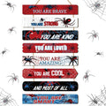 Threehoney Spider Room Decor Boys Bedroom Wall Decor Inspirational Spiders You Are Brave Wall Wooden Art Little Boy Kids Teen Bedroom Playroom Home Birthday Gifts(Spider)