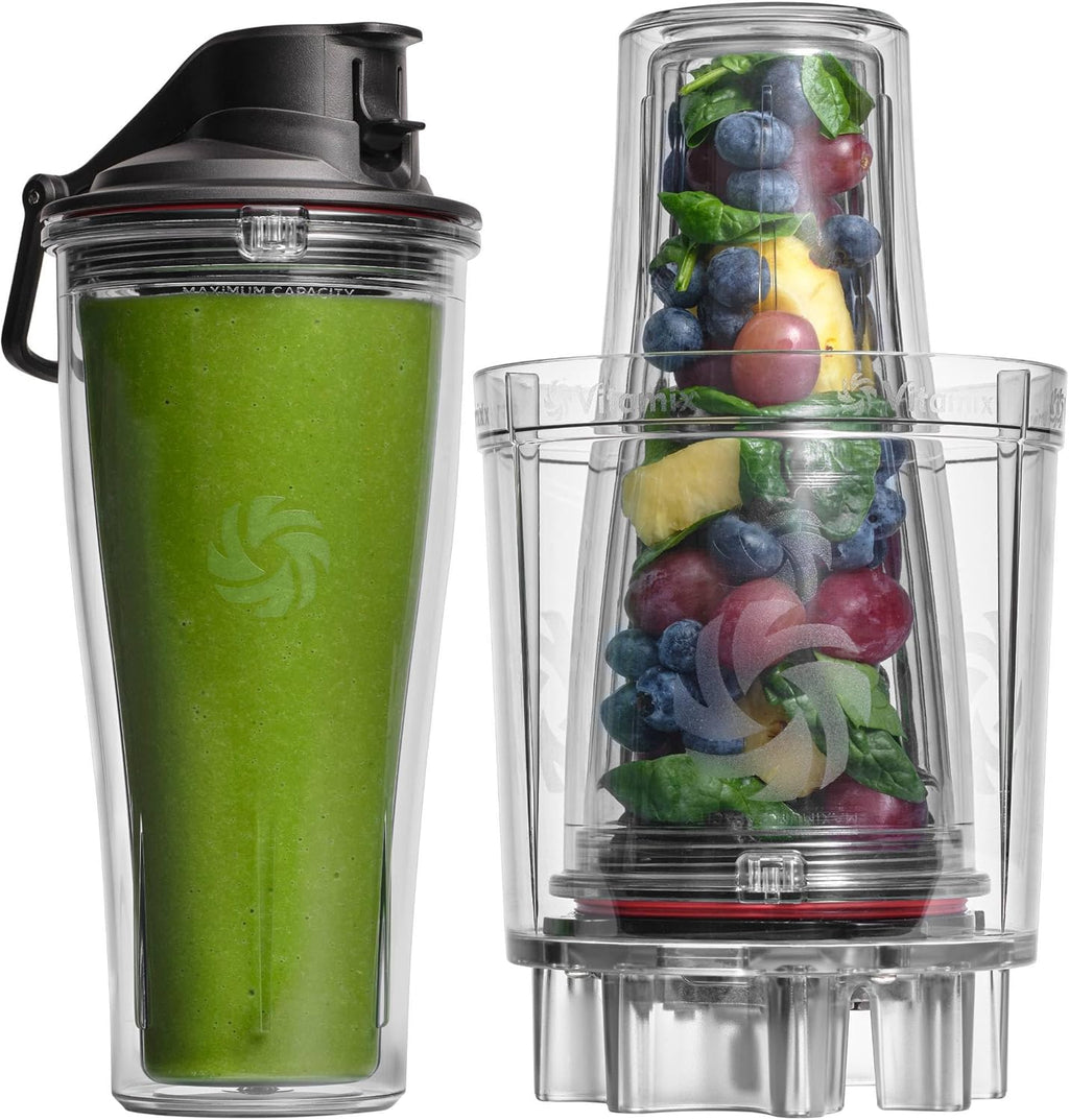 Vitamix Personal Cup Adapter - BPA-Free Blender Cups with Stainless Steel Blades | 20-Ounce Size, Dishwasher Safe